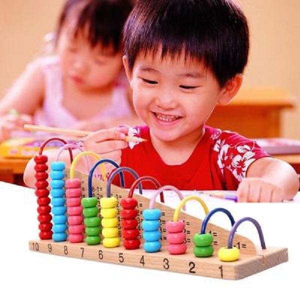 Wooden Double-Sided Calculation Shelf Abacus