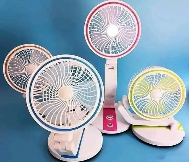L R Rechargeable Folding Fan With LED Light